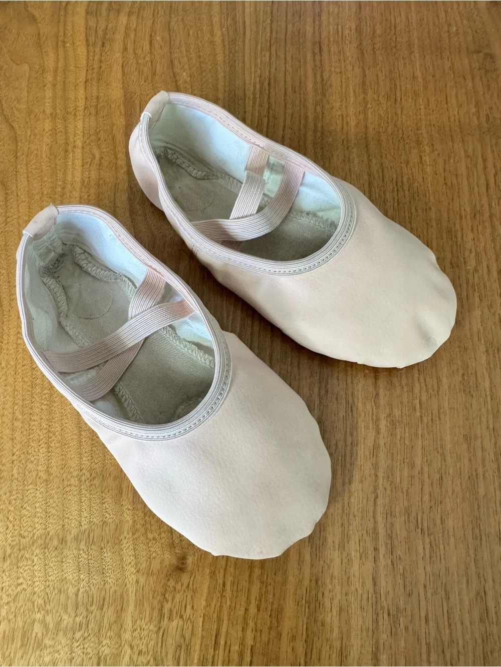 Stelle Ballet Pink PU Leather Split Sole Ballet Slippers Girls Size 1